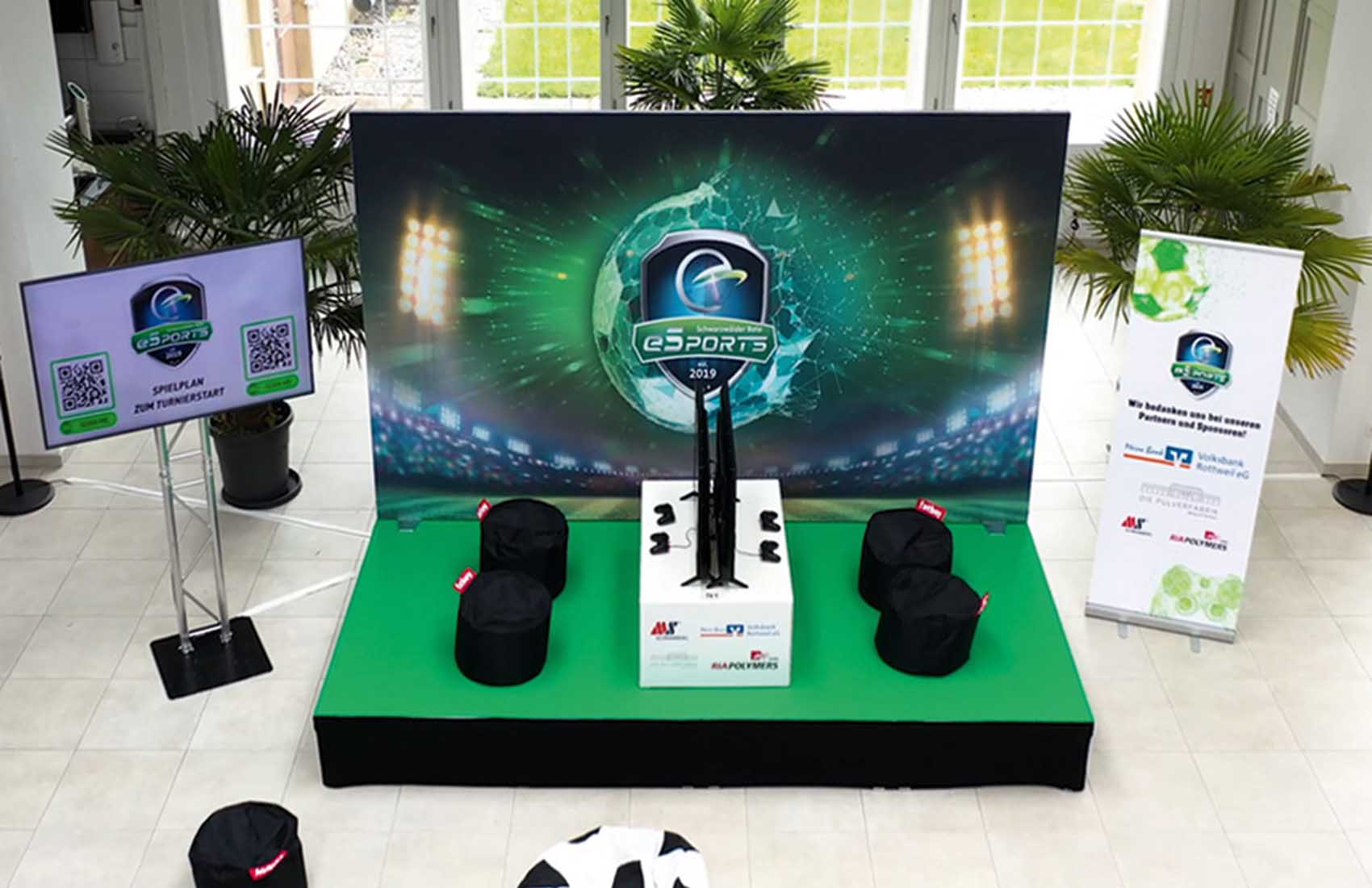 Bühnenbereich Pulverfabrik Rottweil eSports Formschön GmbH