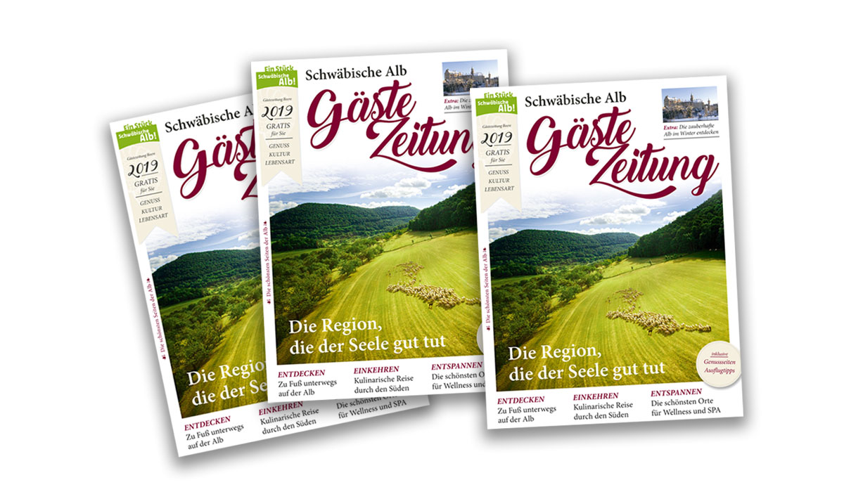 Titelseiten der Gästezeitung Schwäbische Alb