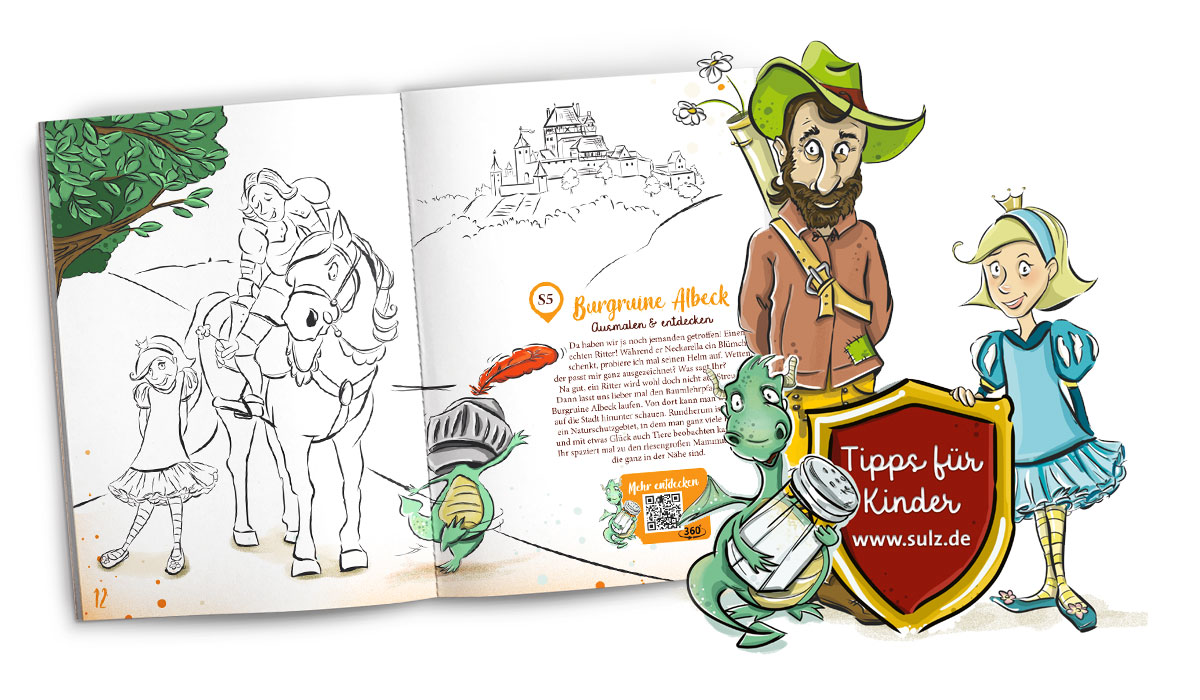 Malbuch mit Illustrationen von Salzdrache Streusel