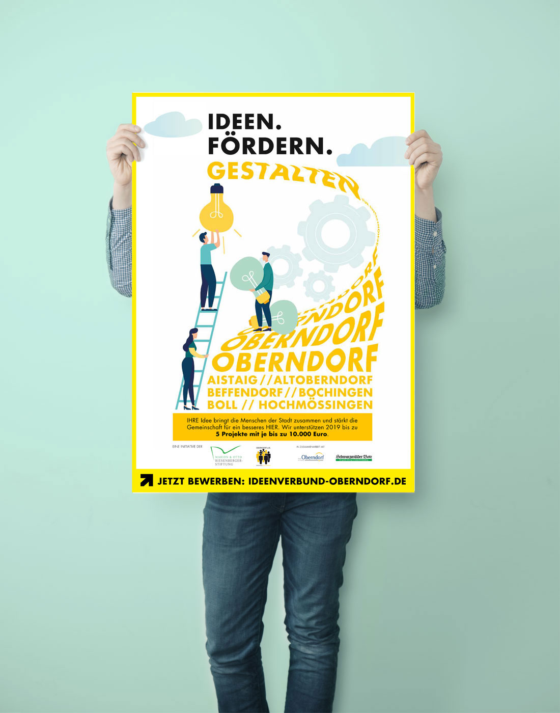 Plakat Ideen. Fördern. Gestalten. Plakatgestaltung für Ideen. Fördern. Gestalten.