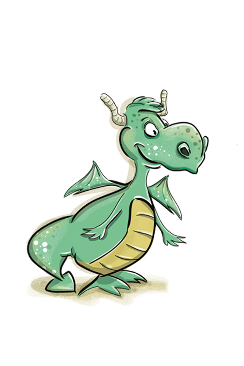 Salzdrache Streusel Illustration Formschön GmbH Illustration von Salzdrache Streusel